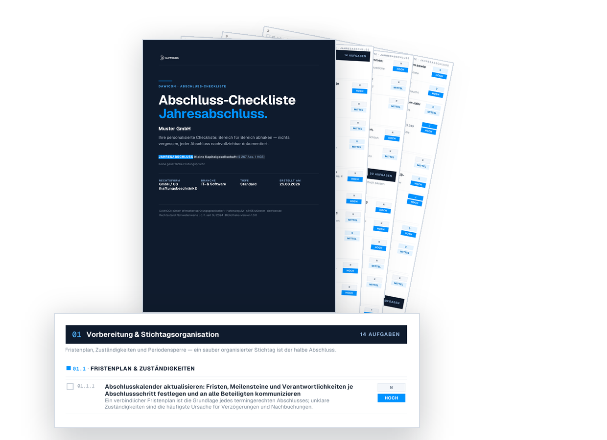Individuelle Abschluss-Checkliste